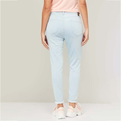 Women Light Washed Skinny Fit Jeans